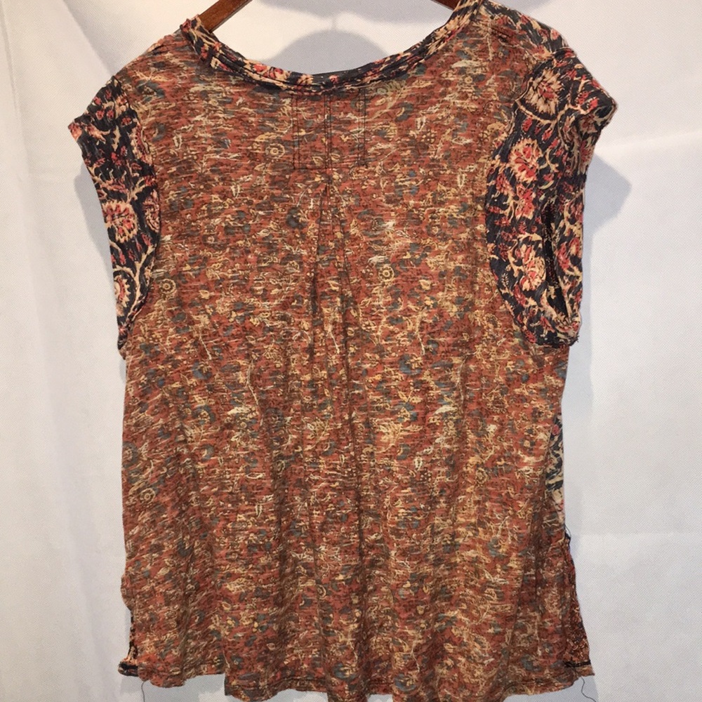 Free People Boho Paisley Print Cap Sleeve Top | Size S - Picture 5 of 5